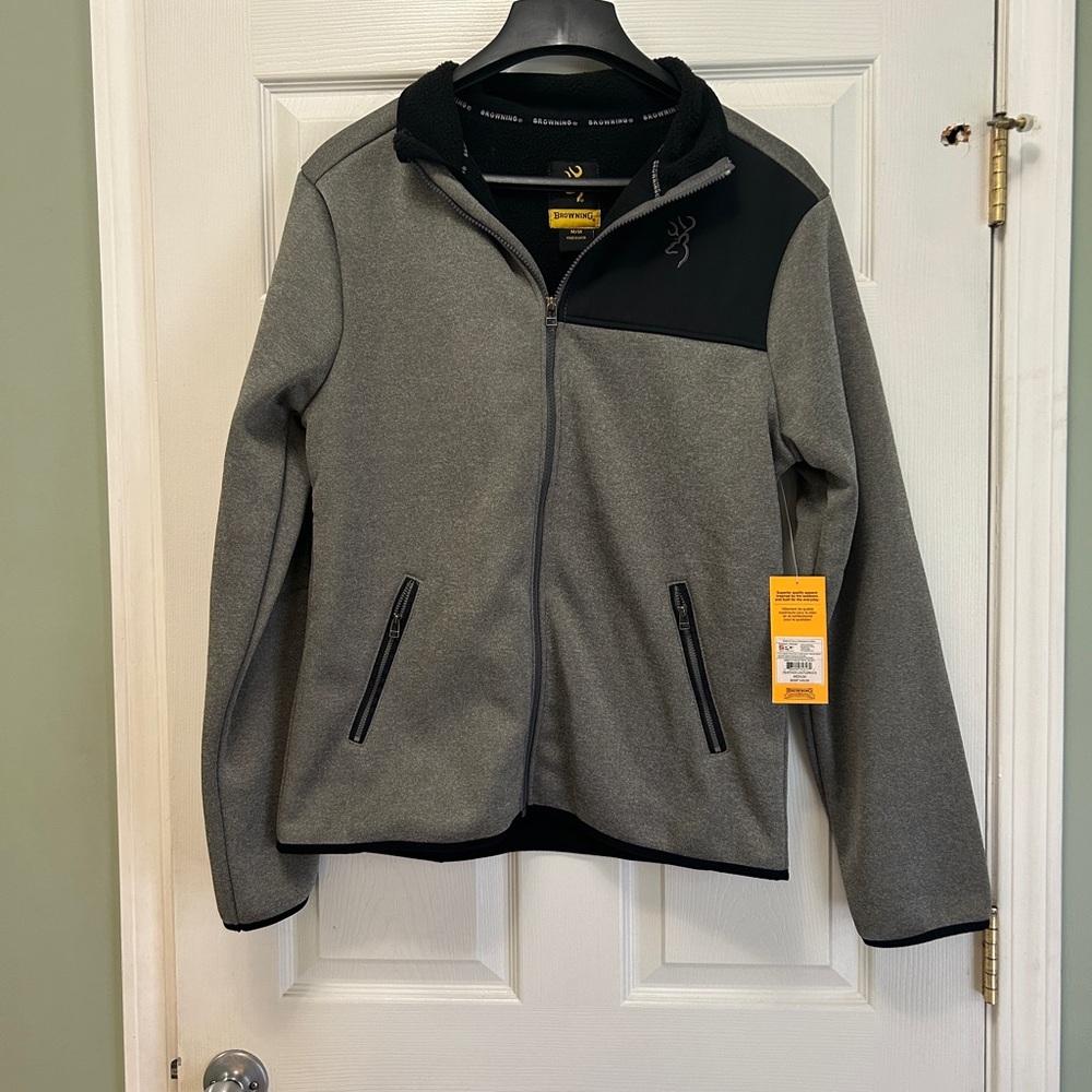 Browning Gray Heather Performance Jacket with Black Tag